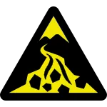 Warning Debris Flow SVG Icon